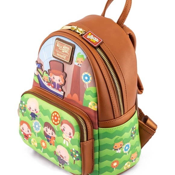 NWT Loungefly Willy Wonka and the Chocolate Factory Mini Backpack & Wallet Set - Picture 5 of 16